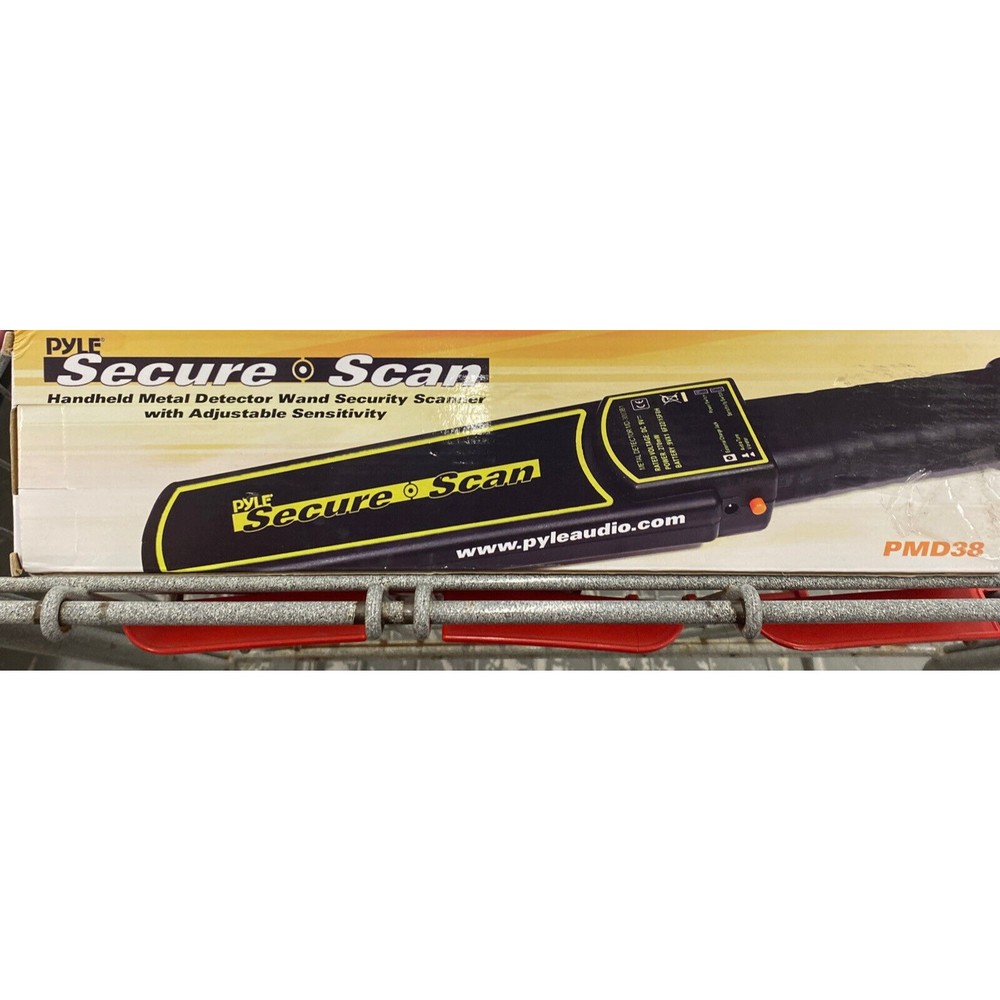 Pyle Secure Scan Handheld Metal Detector Wand Event Security Safety Scanner